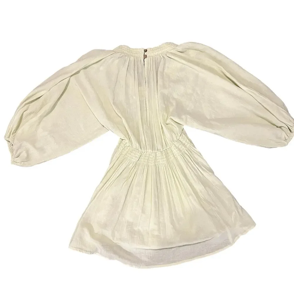 Free People Babydoll Mini Dress Long Sleeve For The Moment Size XS - Picture 5 of 5